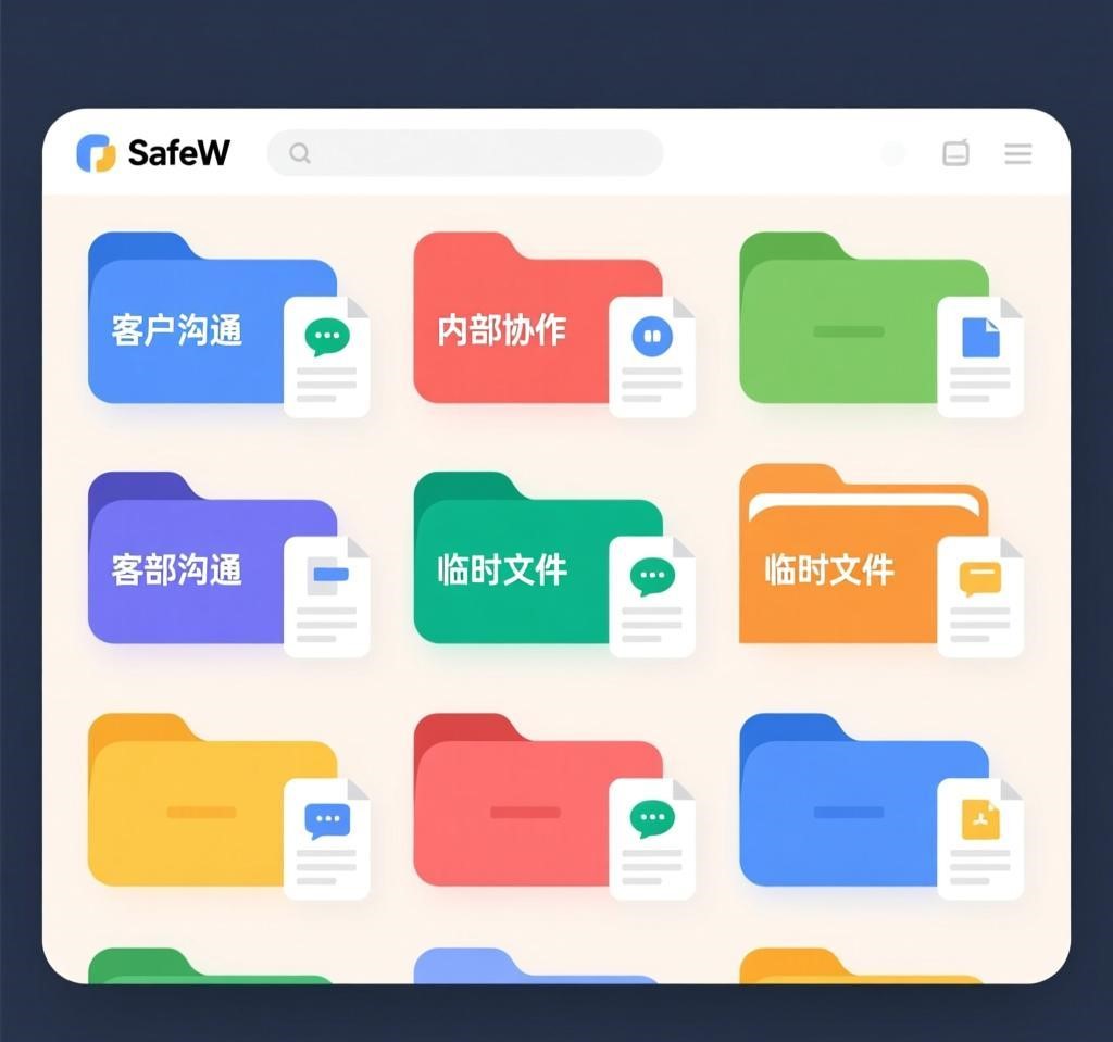 文件夹管理：在SafeW中组织聊天文件